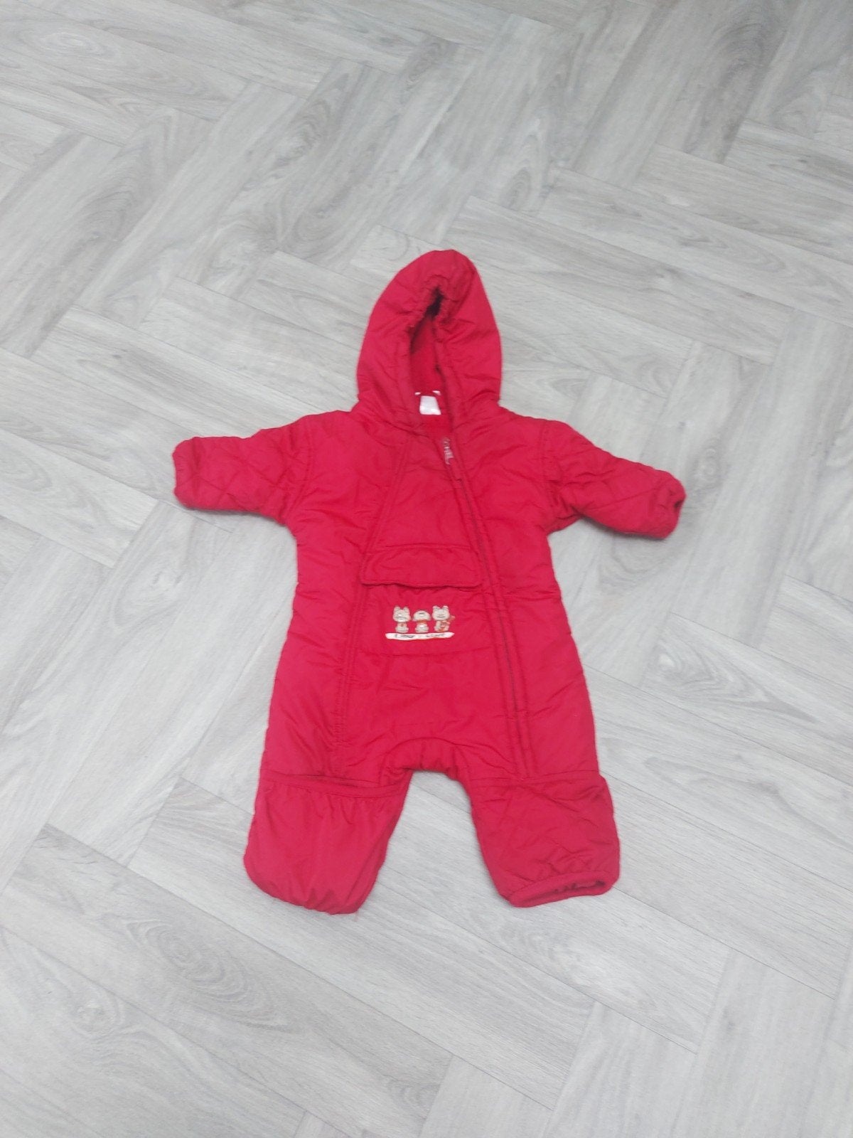 Rood baby winterpak met capuchon, Ophalen of Verzenden, Gebruikt, Onbekend, Jongetje of Meisje