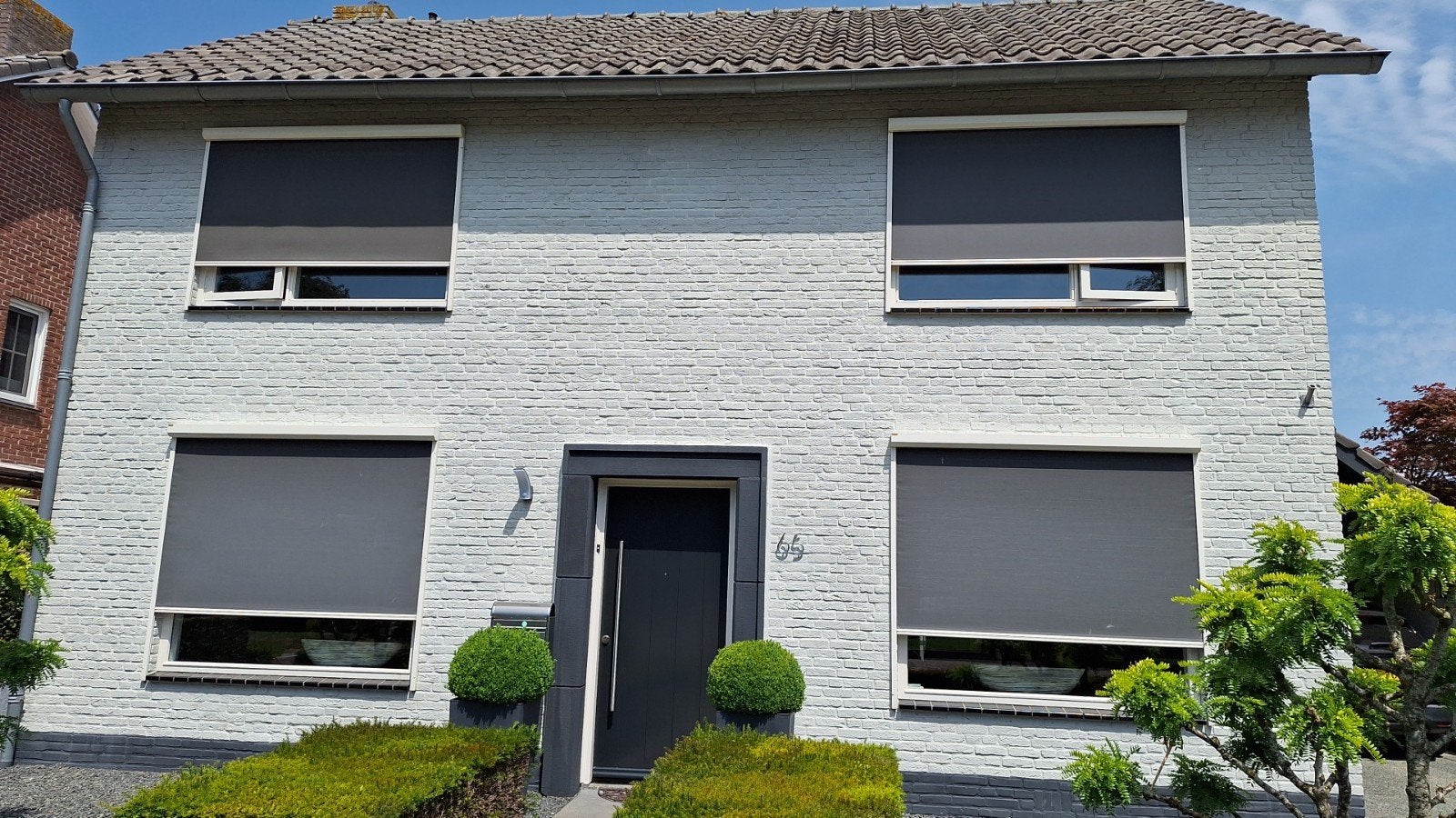 Ritsscreens electrisch grijs, Doe-het-zelf en Verbouw, Rolluiken, Gebruikt, 200 cm of meer, Wit, Ophalen