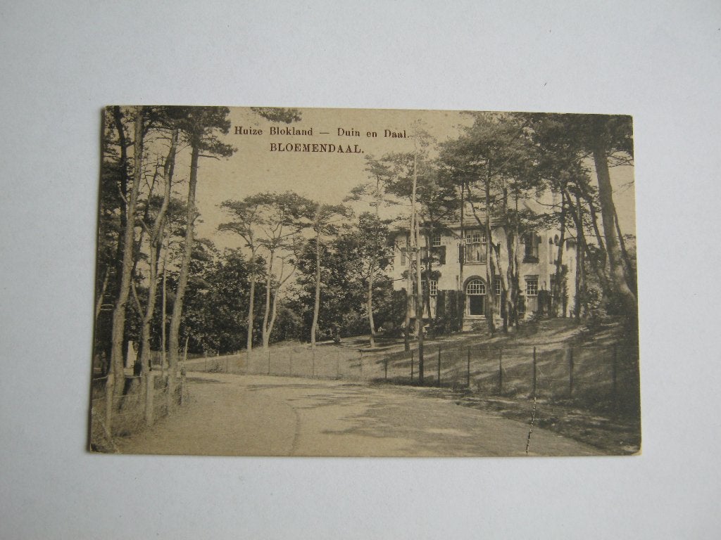 Ansichtkaarten Nederland, TC 9-80 Bloemendaal,Huize Blokland, Ophalen of Verzenden, Voor 1920, Gelopen, Noord-Holland