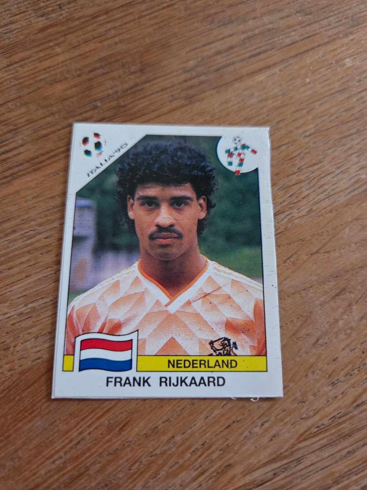 Panini WK 90 Frank Rijkaard, Ophalen of Verzenden, Zo goed als nieuw, Buitenlandse clubs, Poster, Plaatje of Sticker
