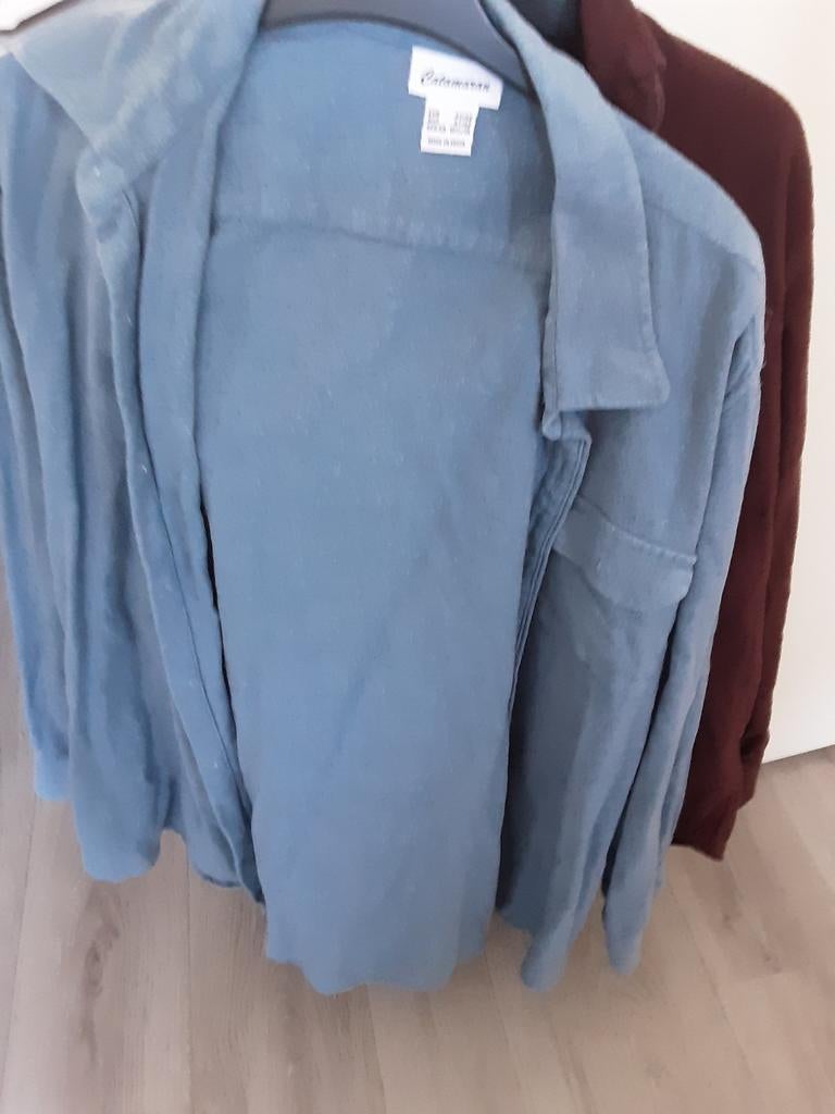 Overhemd maat 47 48 kleur blauw grijs, Auto diversen, Ophalen of Verzenden