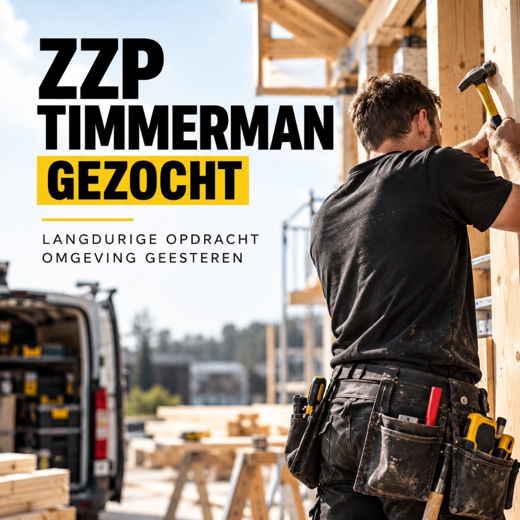 ZZP Timmerman gezocht – €45-€55 p/u – Geesteren, 33 - 40 uur, Freelance of Uitzendbasis