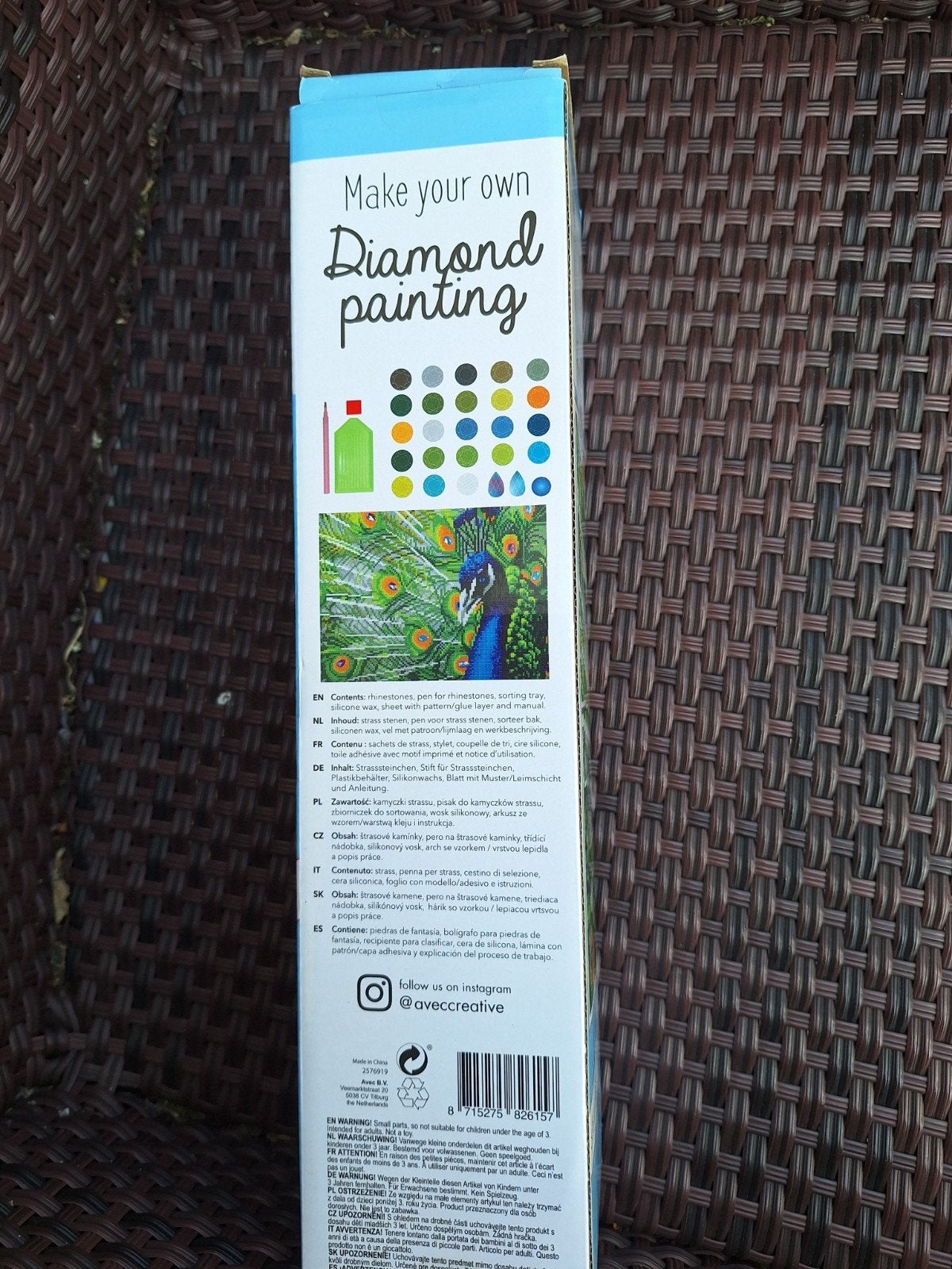 Daimond paiting pauw nieuwe in doos, Ophalen, Nieuw, Dieren, Diamond painting