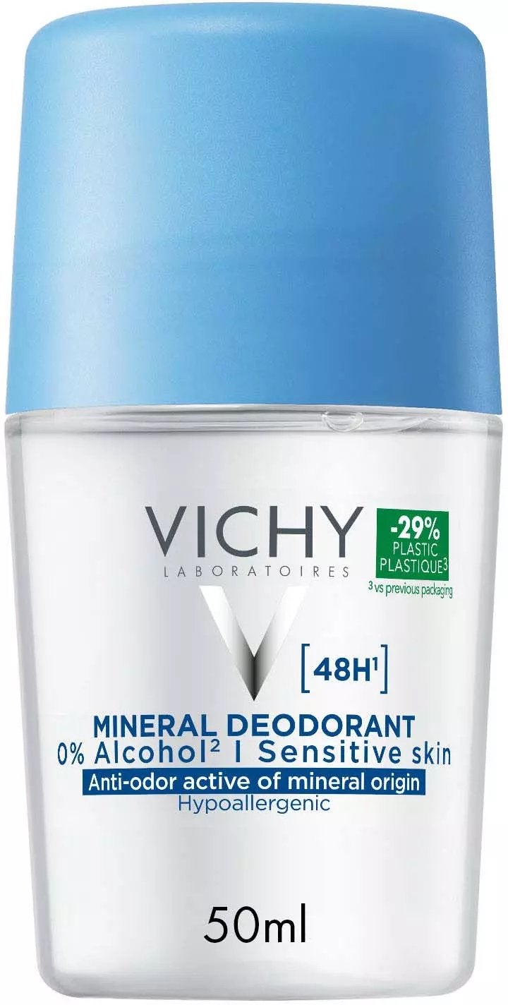 Vichy Minéral Deodorant Roller 48u Optimale Tolerantie 50ml, Verzenden, Nieuw, Deodorant of Bodyspray