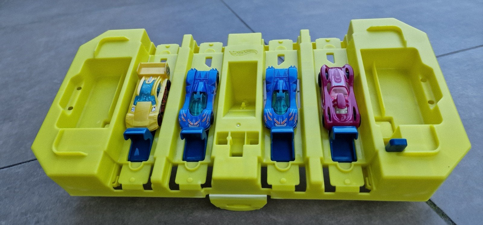 Hot Wheels Track Builder 4-Lane Startpoort / Lanceerder, Ophalen, Zo goed als nieuw
