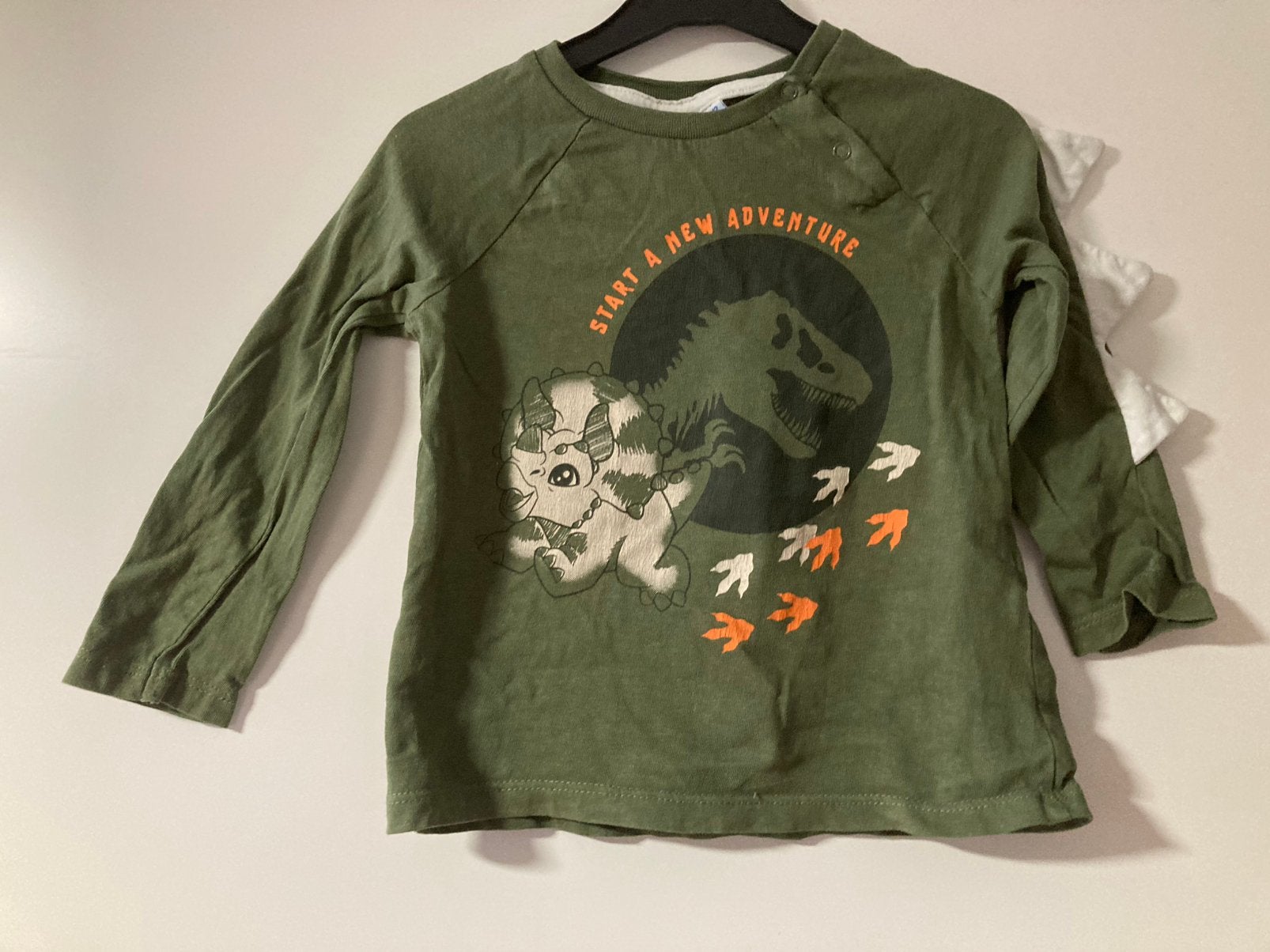 Dino / dinosaurus Longsleeve Maat 80, Kinderen en Baby's, Babykleding | Maat 80, Ophalen of Verzenden, Zo goed als nieuw, Jongetje