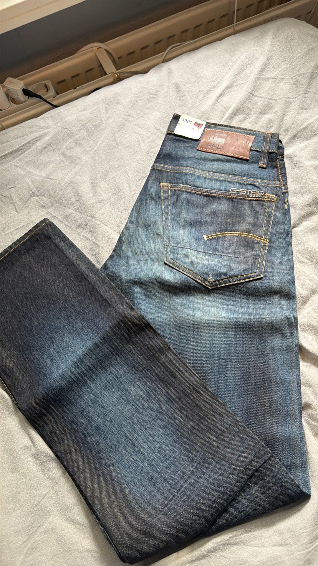 Nieuwe G-Star 3301 Straight Fit Jeans Denham Vintage Age W31, Ophalen of Verzenden, Nieuw, Blauw, W32 (confectie 46) of kleiner