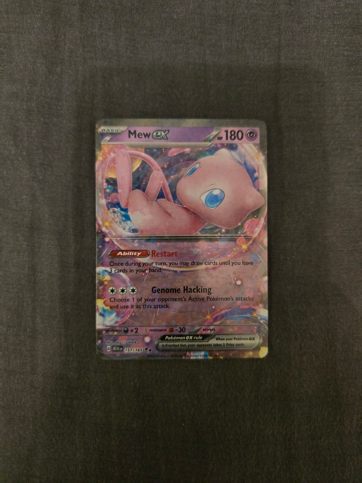 Mew ex (MEW 151) Pokémon kaart, Hobby en Vrije tijd, Verzamelkaartspellen | Pokémon, Ophalen of Verzenden, Zo goed als nieuw, Losse kaart