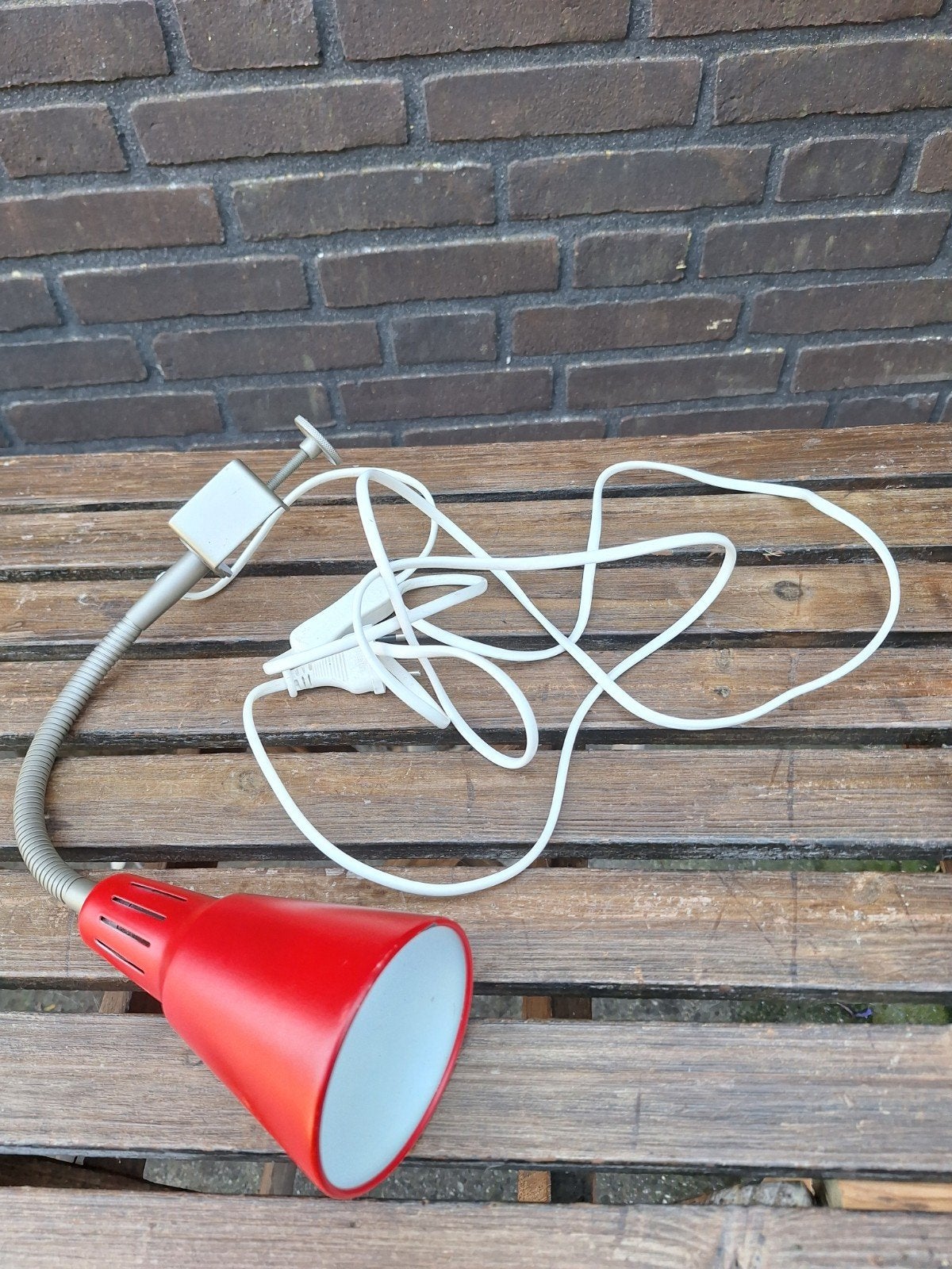 IKEA Klemspot Kvart - Rode Klemlamp, Gebruikt, E14 (klein), Rood, Modern