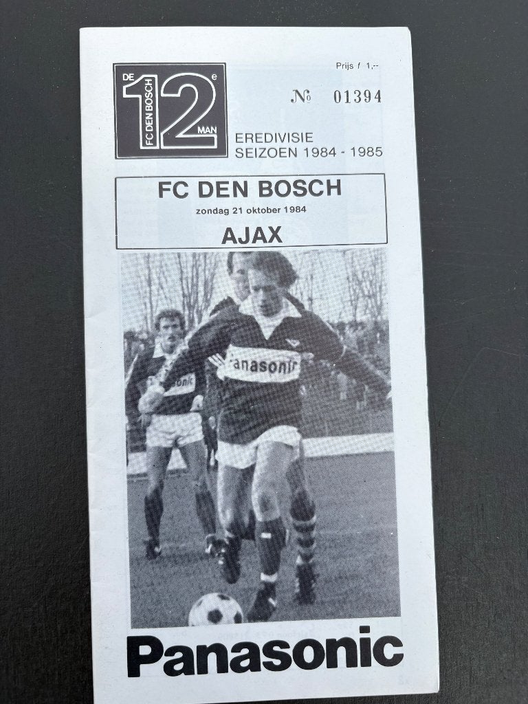 Programma FC Den Bosch - Ajax 1984-1985, Verzamelen, Verzenden, Zo goed als nieuw, Ajax, Boek of Tijdschrift
