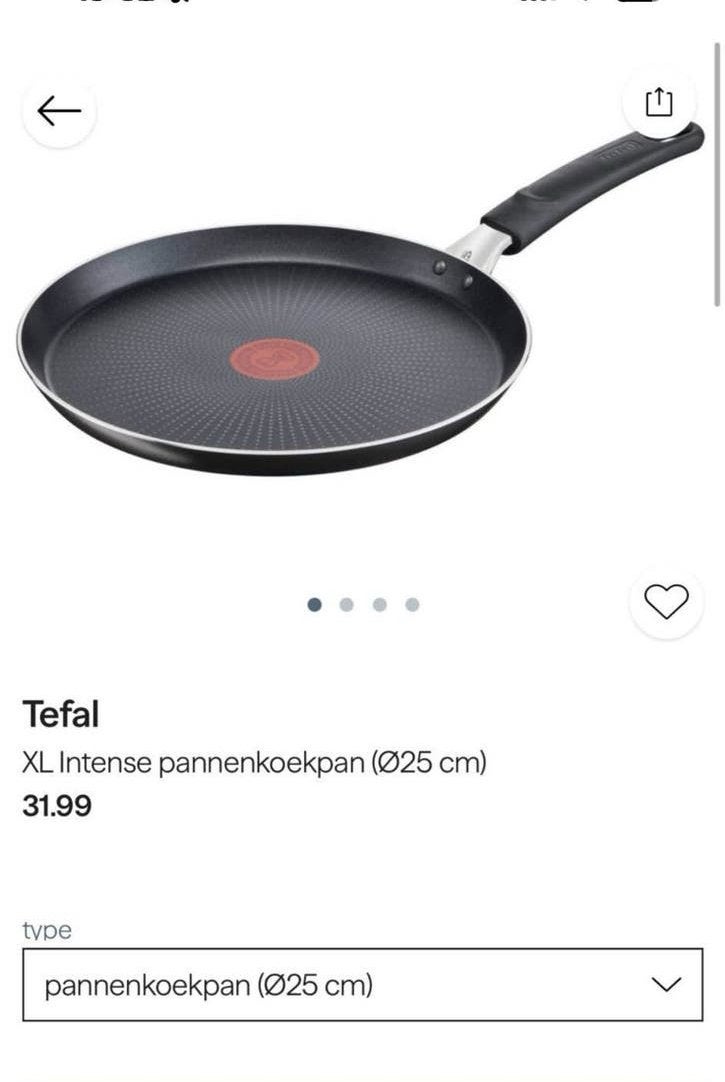 Pannenkoekenpan Tefal 25cm, Pannenkoekenpan, Tefal, Nieuw, Ophalen of Verzenden