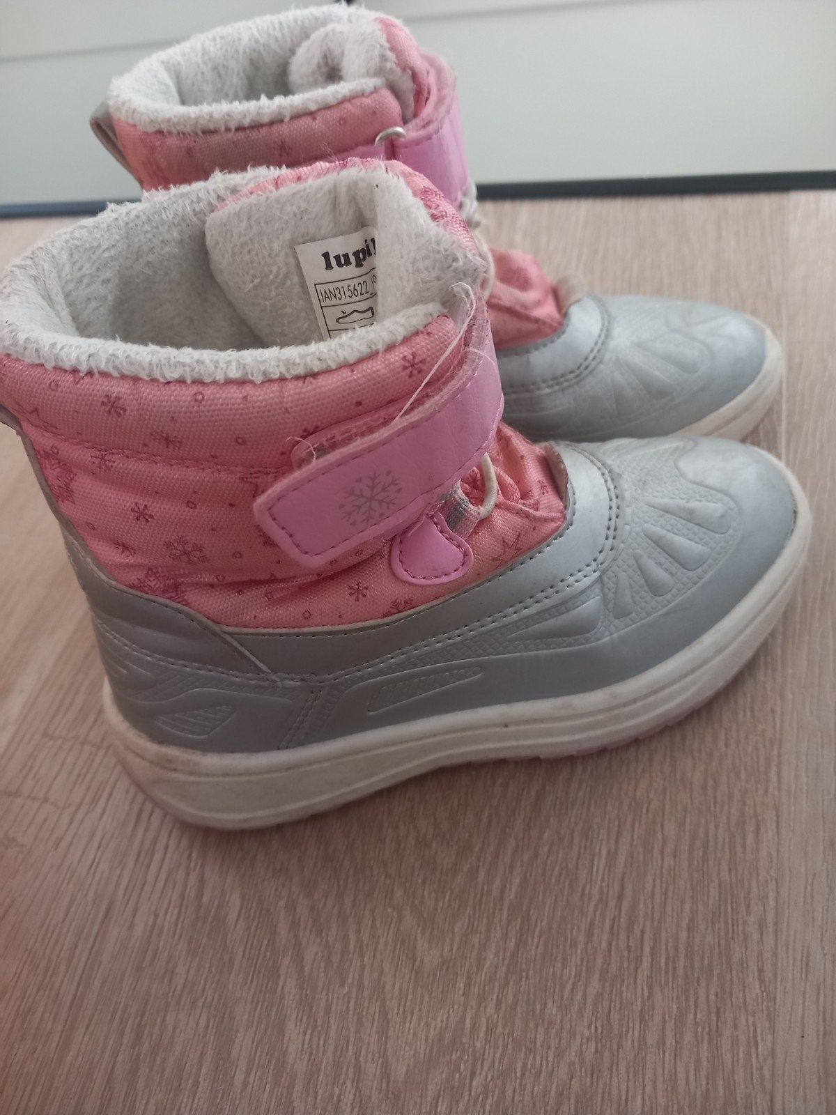 Lupilu Roze/Zilveren Winterlaarzen Maat 29, Gebruikt, Meisje, Ophalen of Verzenden, Laarzen