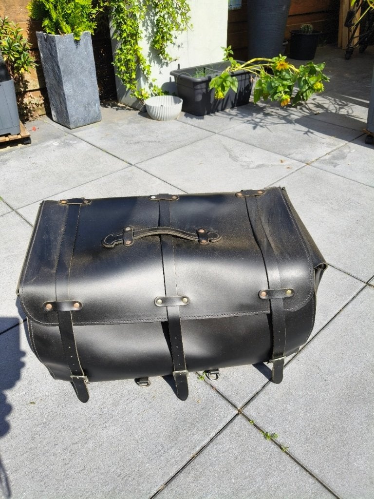 te koop grote leren motor tas, Ophalen of Verzenden, Zo goed als nieuw