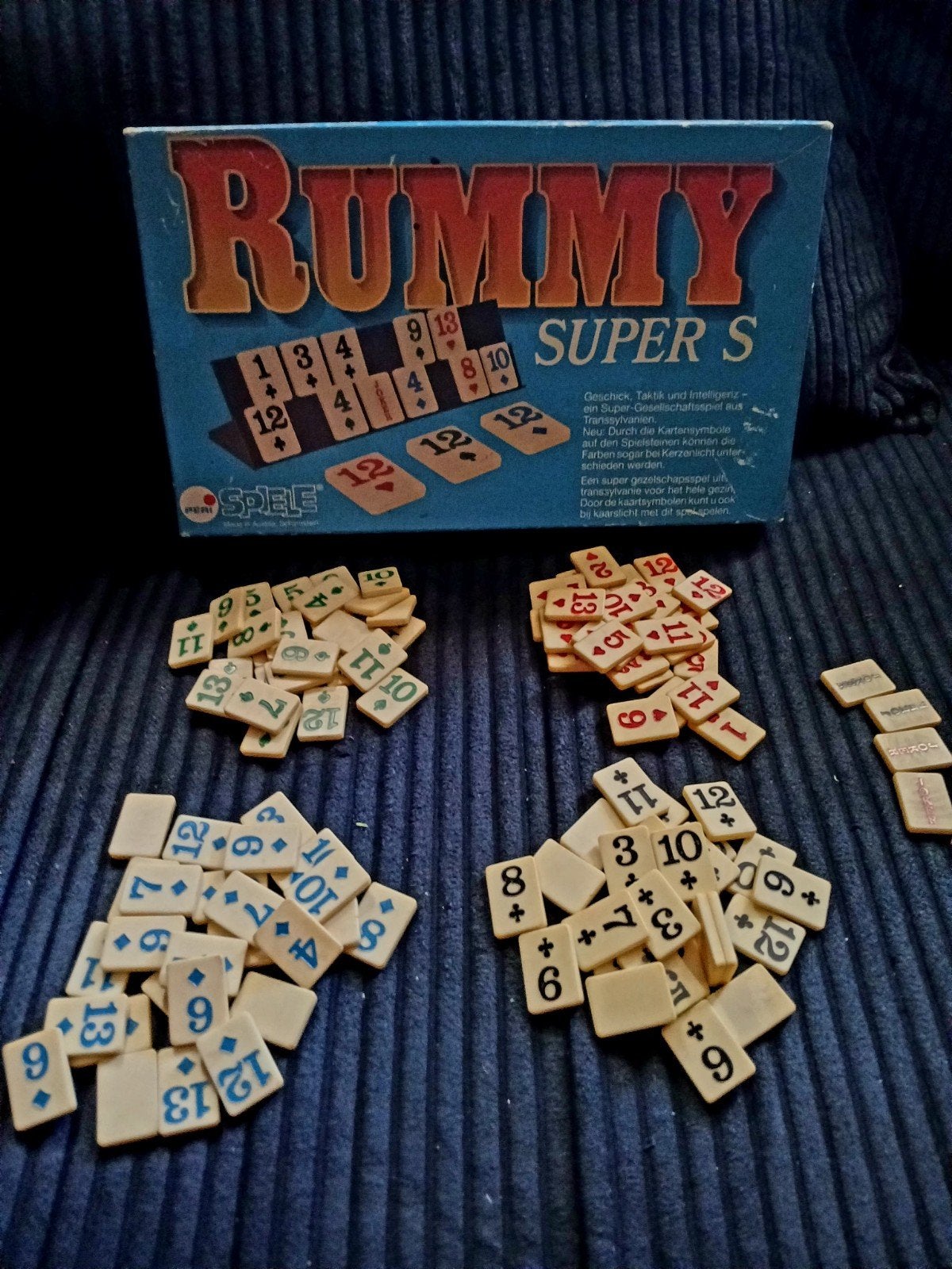 Compleet Rummy Super S gezelschapsspel, Vijf spelers of meer, Ophalen, Gebruikt, PERI Spiele