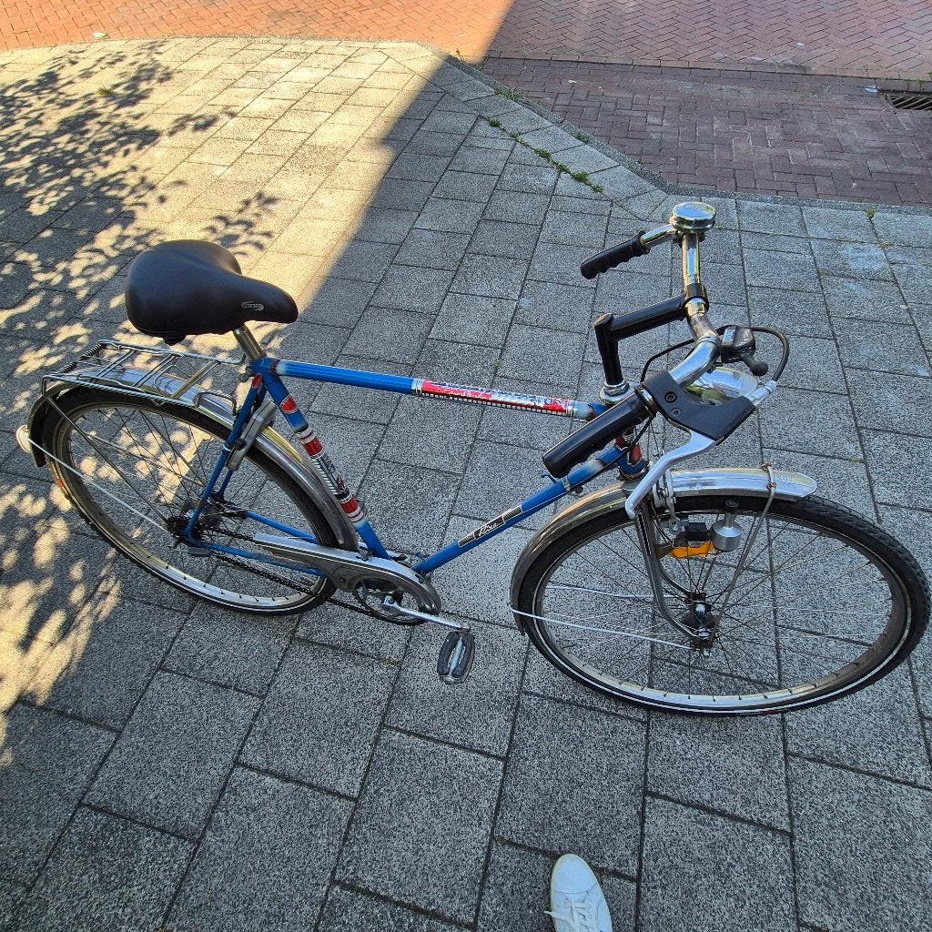 Mooie herenfiets, Fietsen en Brommers, Fietsen | Heren | Herenfietsen, Terugtraprem, Gebruikt, Versnellingen, 49 tot 53 cm