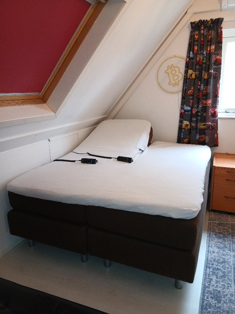 Splittopper hoeslaken, Eenpersoons, Nieuw, Ophalen of Verzenden, Wit