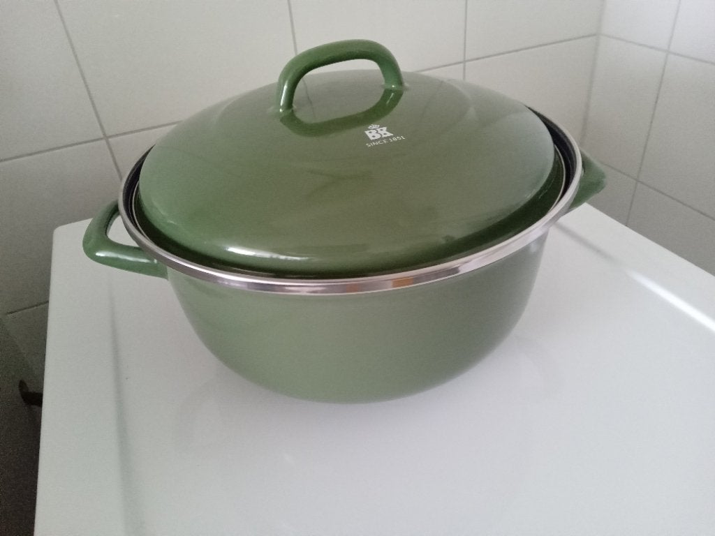 Braadpan BK indigo/ groen 24cm, Ophalen, BK, Nieuw, Met handvatten