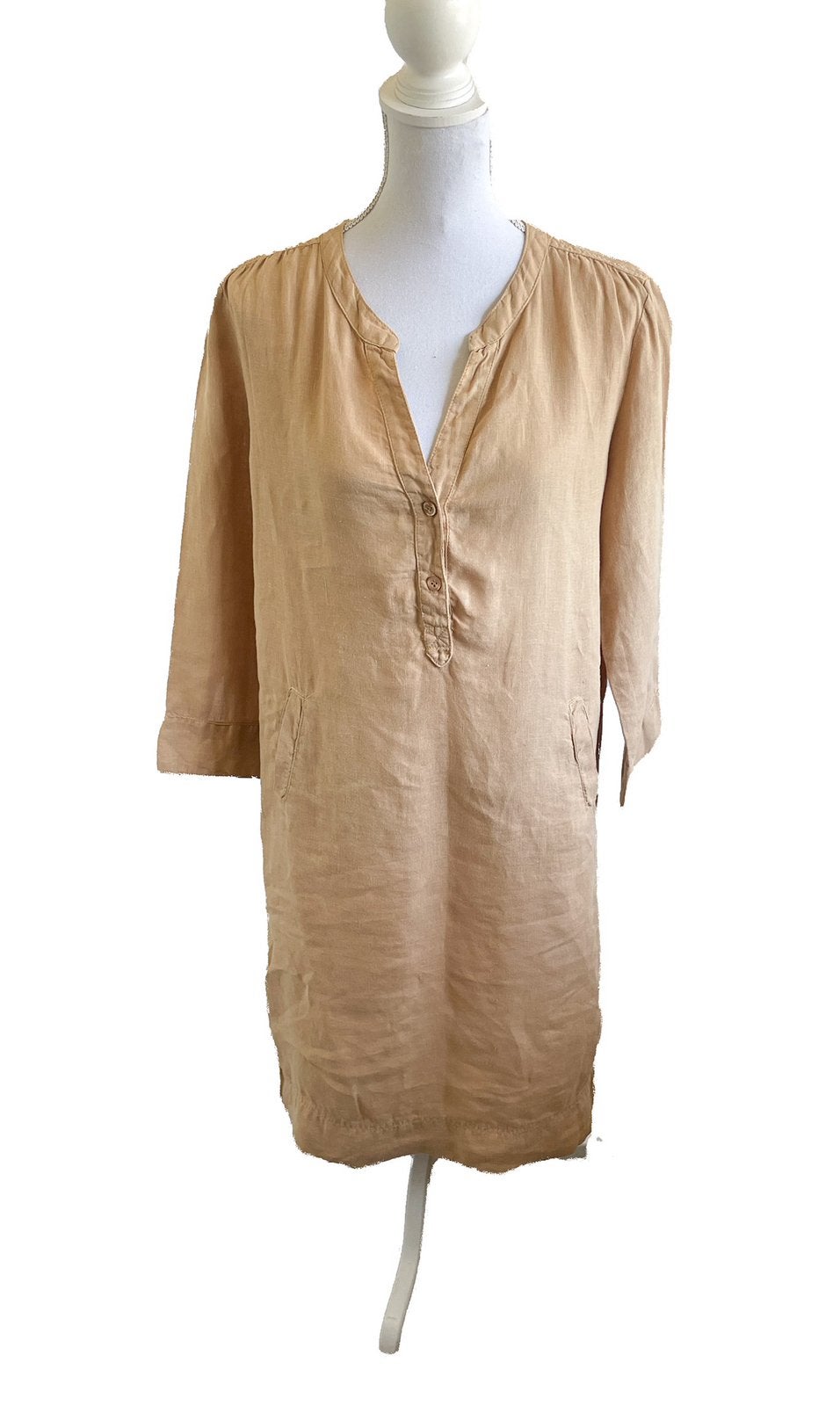 Mooie jurk van HET Amsterdam M, Kleding | Dames, Maat 38/40 (M), Info@hetcompany.nl, Beige, HET! Amsterdam