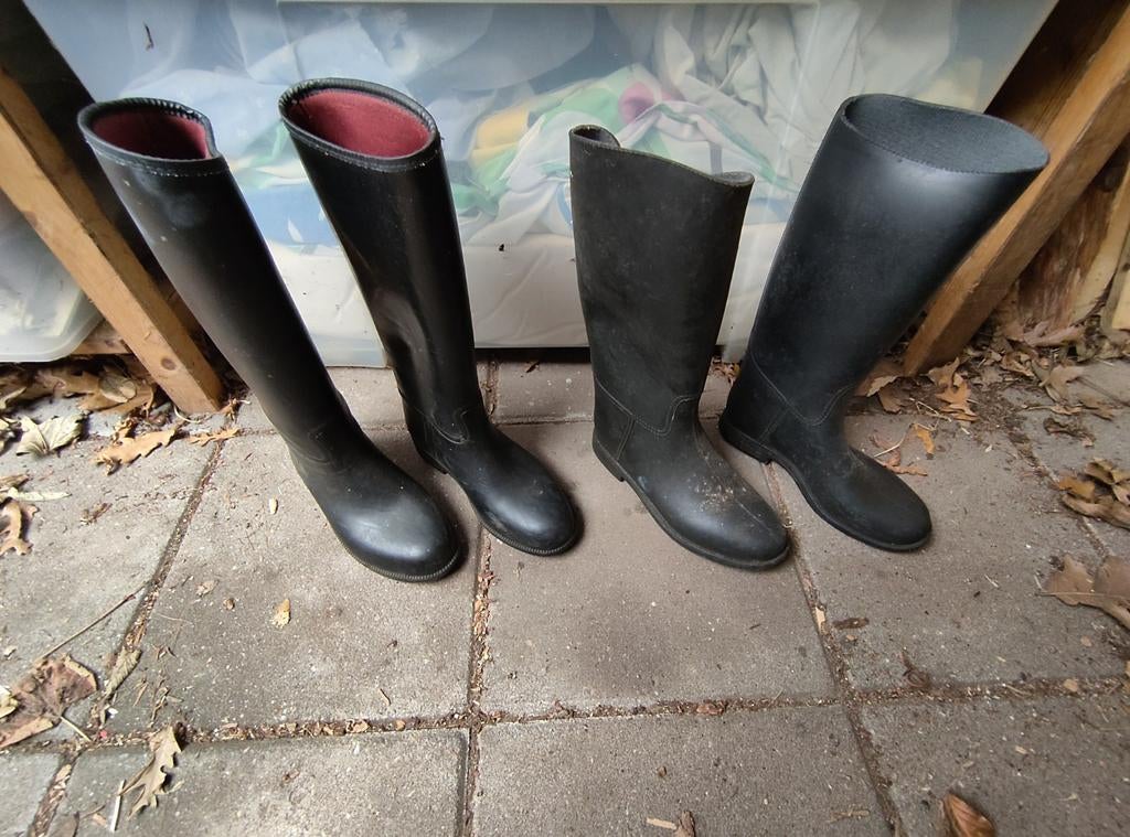 2 paar hoge paardrijlaarzen maat 33, Dieren en Toebehoren, Paardrijkleding, Ophalen, Gebruikt, Kinderen, Schoeisel