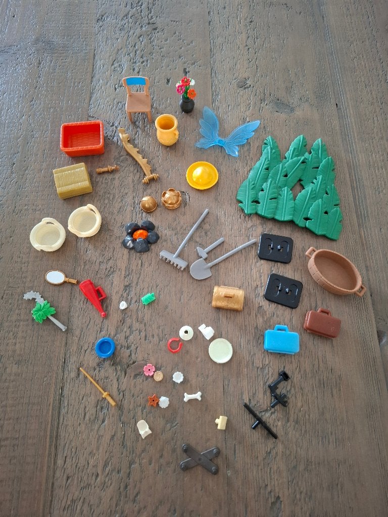 Playmobil - losse accessoires - tuin - bloemen - servies, Ophalen of Verzenden, Gebruikt, Losse onderdelen, Overige typen
