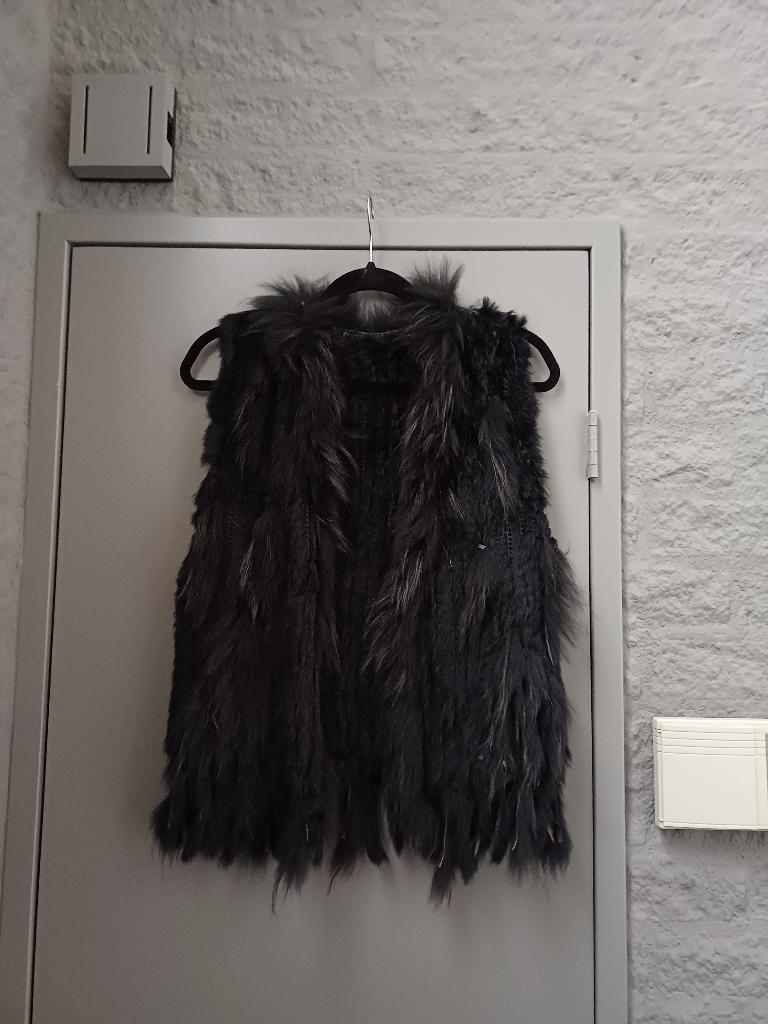 GILET / BODYWARMER ECHT BONT ZWART MAAT M NIEUW, Ophalen of Verzenden, Nieuw, Maat 38/40 (M), Zwart