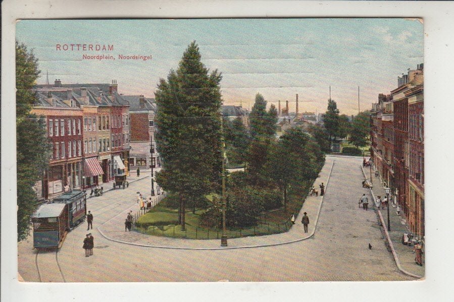 Rotterdam, Noordplein - Noordsingel, Ophalen of Verzenden, Voor 1920, Gelopen, Zuid-Holland