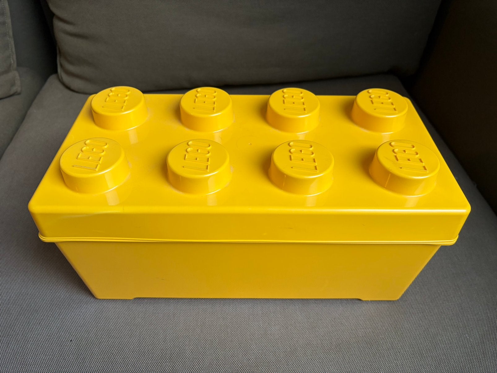 Lego geel opbergbox bewaarbox, Ophalen of Verzenden