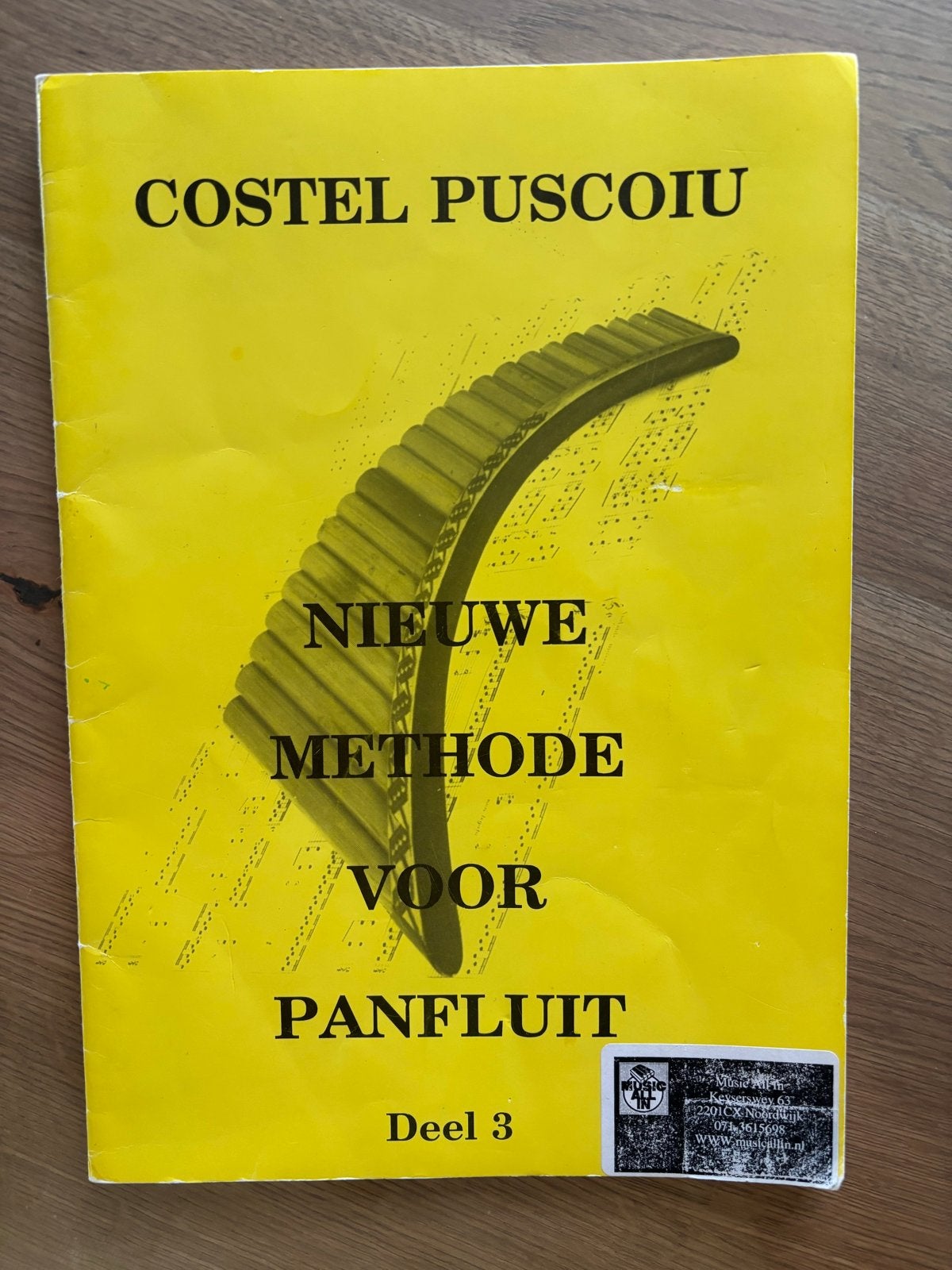Nieuwe Methode voor Panfluit - Deel 3 - Costel Puscoiu, Muziek en Instrumenten, Ophalen of Verzenden, Gebruikt, Houtblazer