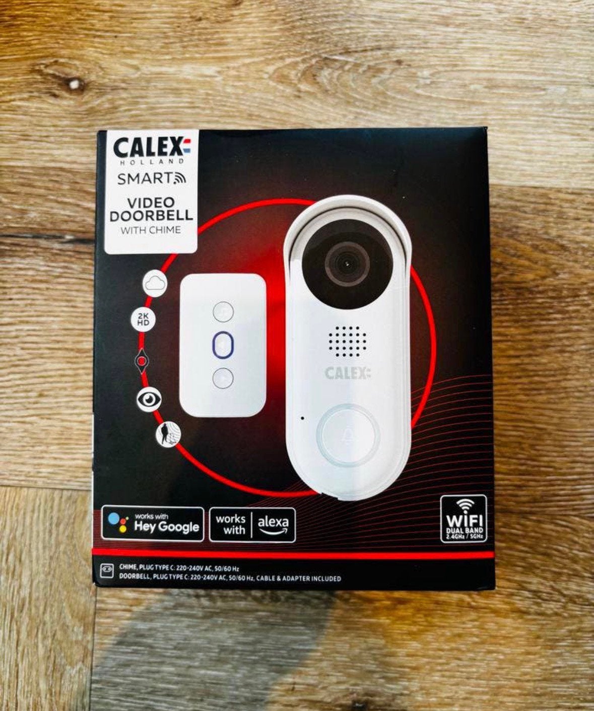 Nieuwe Calex Smart Video Deurbel met Chime, Ophalen of Verzenden, Bewegingsdetectiesensor, Nieuw