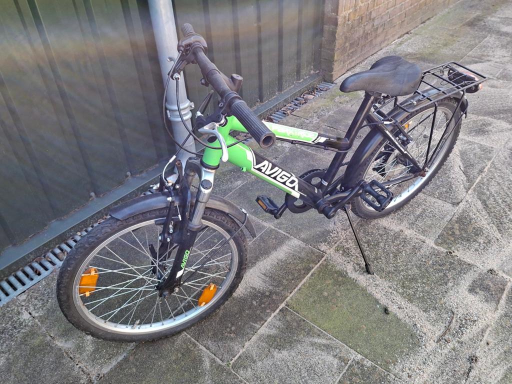 Stoere groene/zwarte jongensfiets 20 inch met versnellingen., Ophalen, Versnellingen, 20 inch, Gebruikt