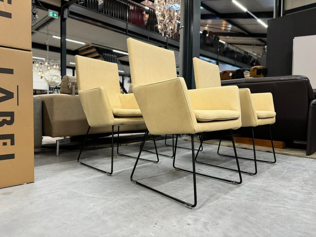 4 Nieuw Label van den Berg Donna Eetkamerstoel Leer Stoel, Huis en Inrichting, Stoelen, Bruin, Nieuw, Leer, Ophalen of Verzenden