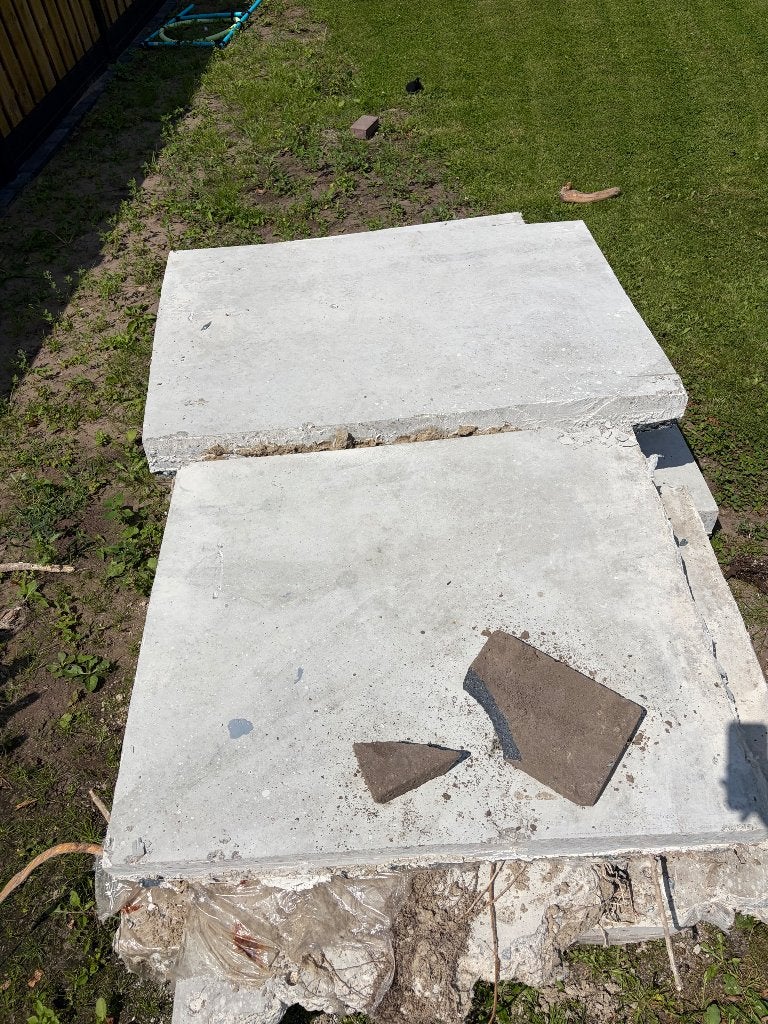 Beton blokken, Ophalen, Gebruikt