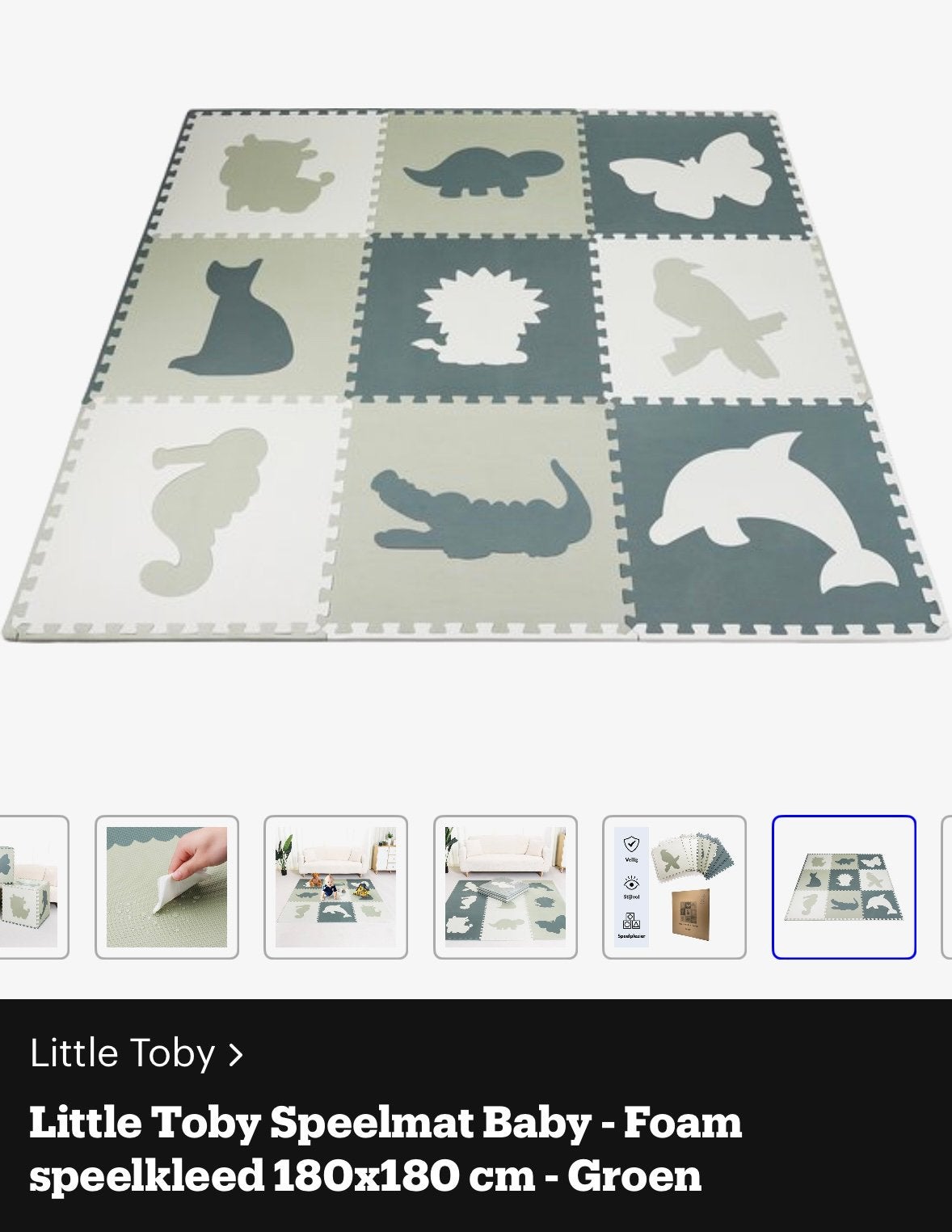 Little toby speelmat 9 tegels, Kinderen en Baby's, Ophalen of Verzenden