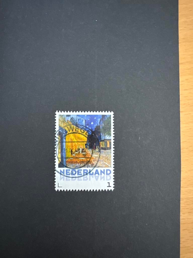 Nederlandse postzegel - Caféterras bij nacht (Van Gogh), Ophalen of Verzenden, Na 1940, Gestempeld