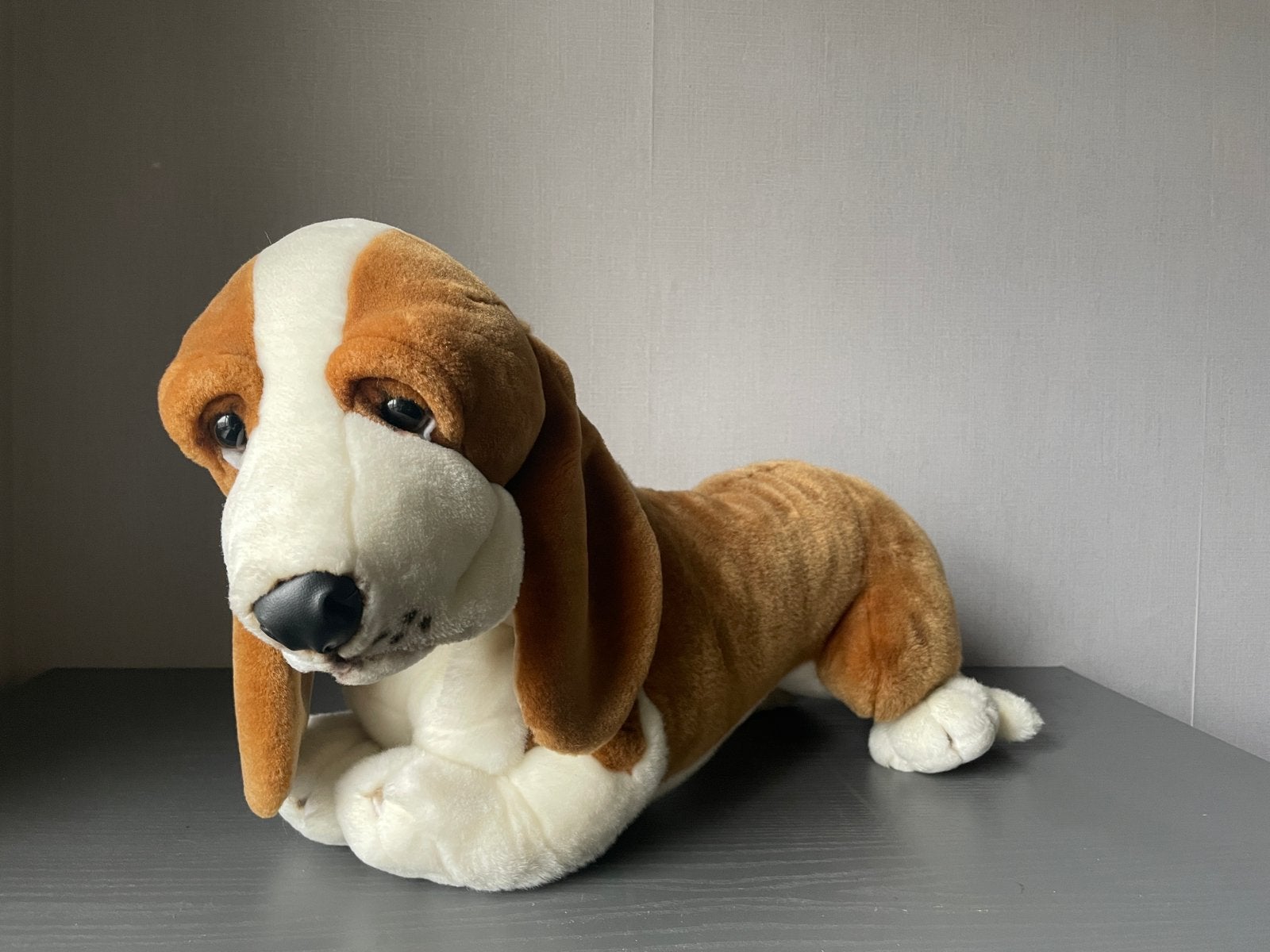 Pluche bassethond, Kinderen en Baby's, Speelgoed | Knuffels en Pluche, Ophalen, Zo goed als nieuw, Hond