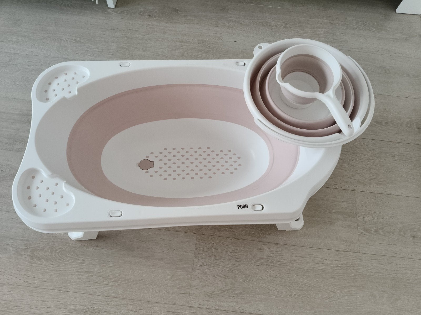 Opvouwbaar babybadje met accessoires, Overige merken, Ophalen of Verzenden, Zo goed als nieuw, Badje