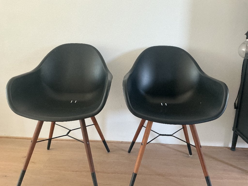 2 kuipstoelen, Huis en Inrichting, Stoelen, Ophalen, Kunststof, Gebruikt, Twee