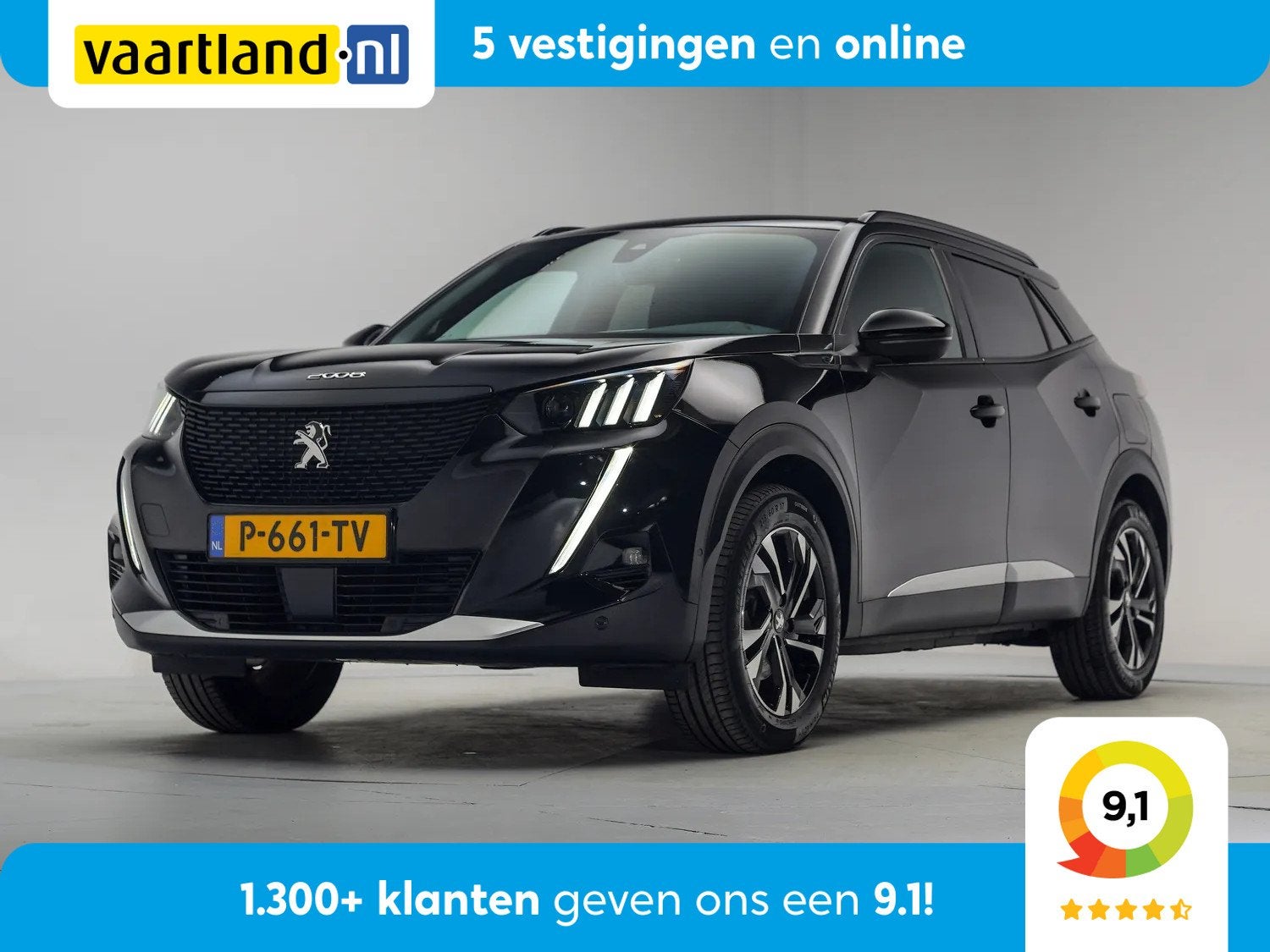 Peugeot 2008 EV Active 50 kWh [ Navi Apple/Android Camera Ha, Auto's, Gebruikt, Leder, 1523 kg, 450 min