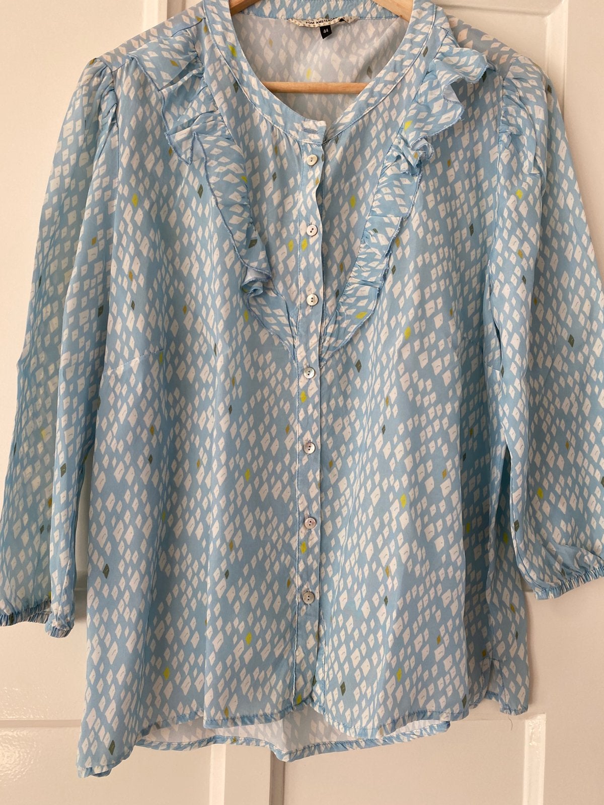 Damesblouse POM Amsterdam, Ophalen of Verzenden, Zo goed als nieuw, Maat 42/44 (L), Blauw