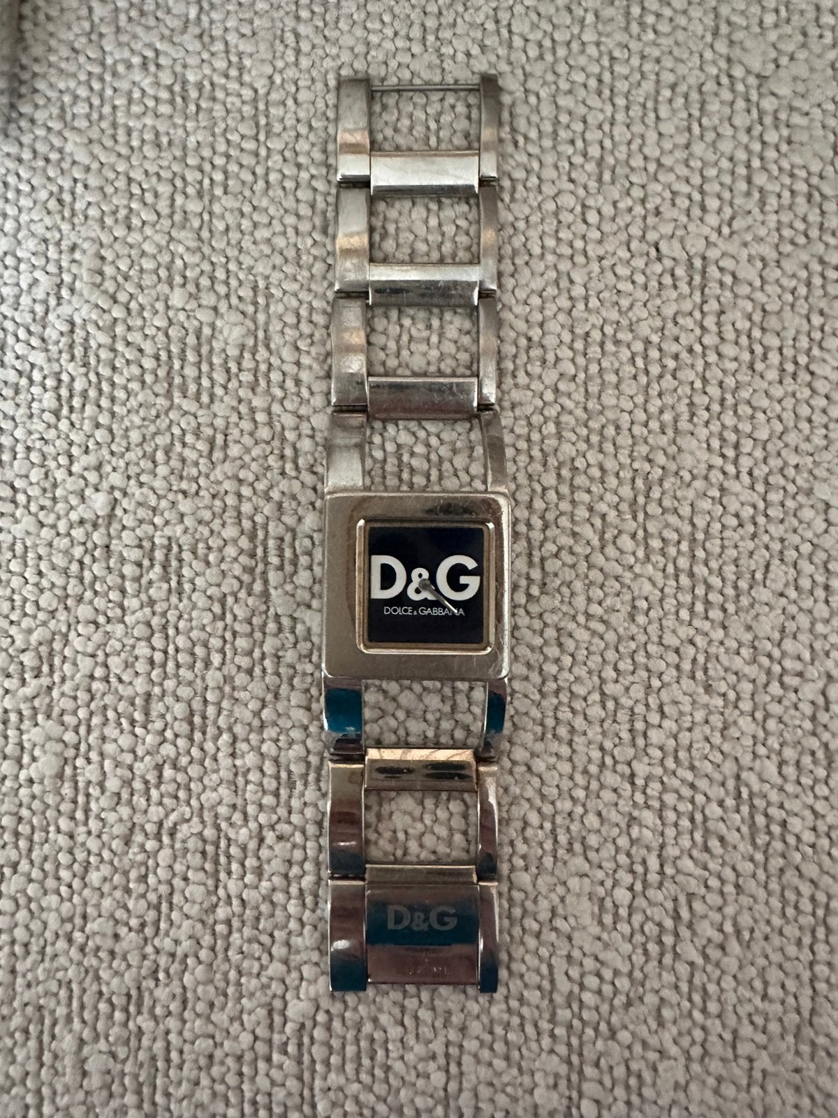 Vintage D&G (Dolce & Gabbana) Horloge – Full Set uit 2002, Staal, Gebruikt, Staal, Polshorloge