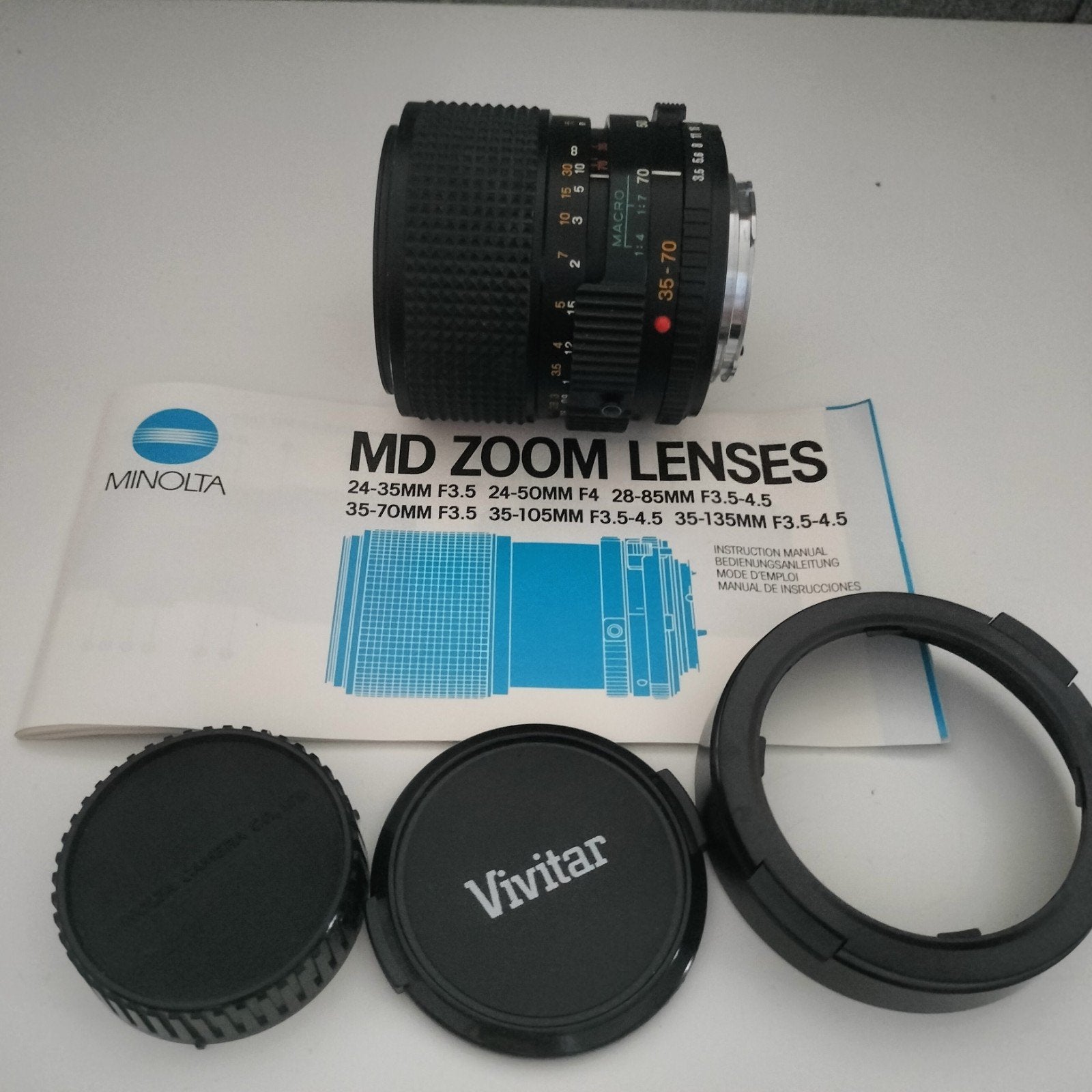 Minolta MD Zoom 35-70mm f/3.5 lens met macro, Zoom, Gebruikt, Ophalen of Verzenden, Overige vattingen
