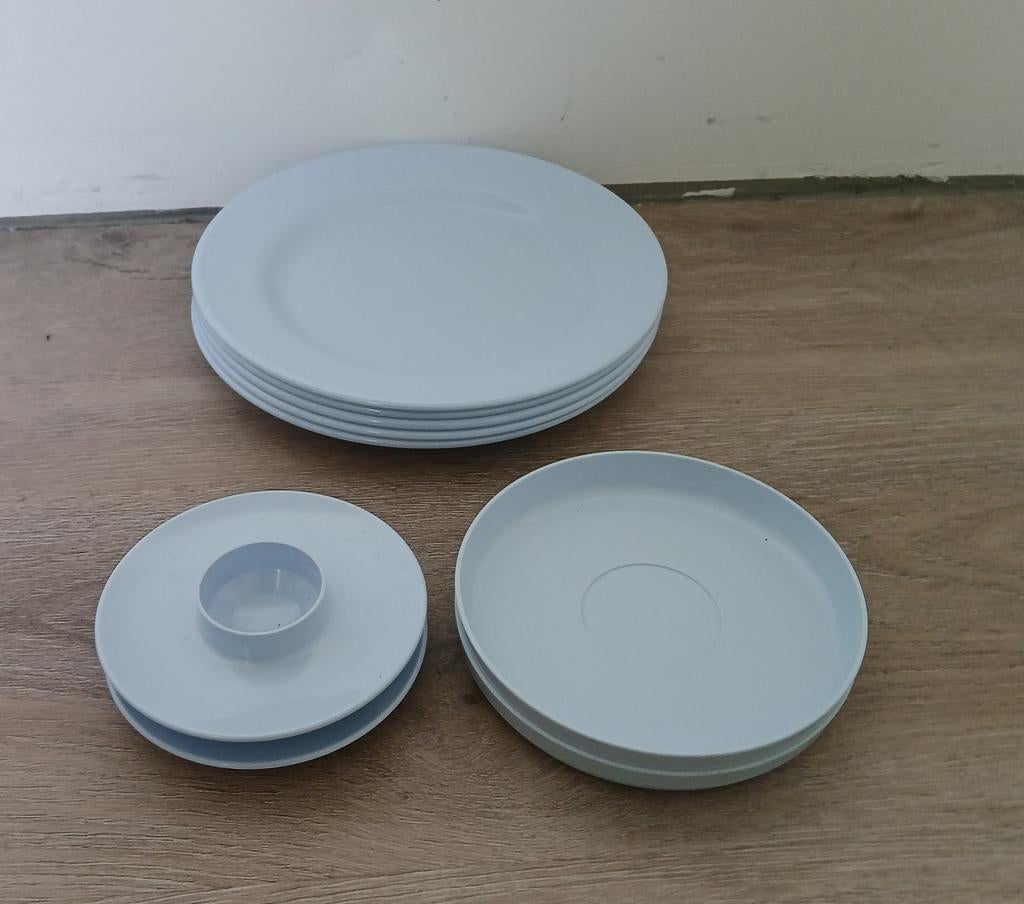 9 delig mepal servies, Ophalen of Verzenden, Gebruikt