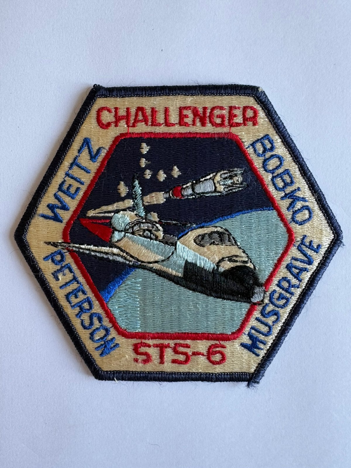NASA STS-6 challenger patch, Ophalen of Verzenden, Zo goed als nieuw, Patch, Badge of Embleem
