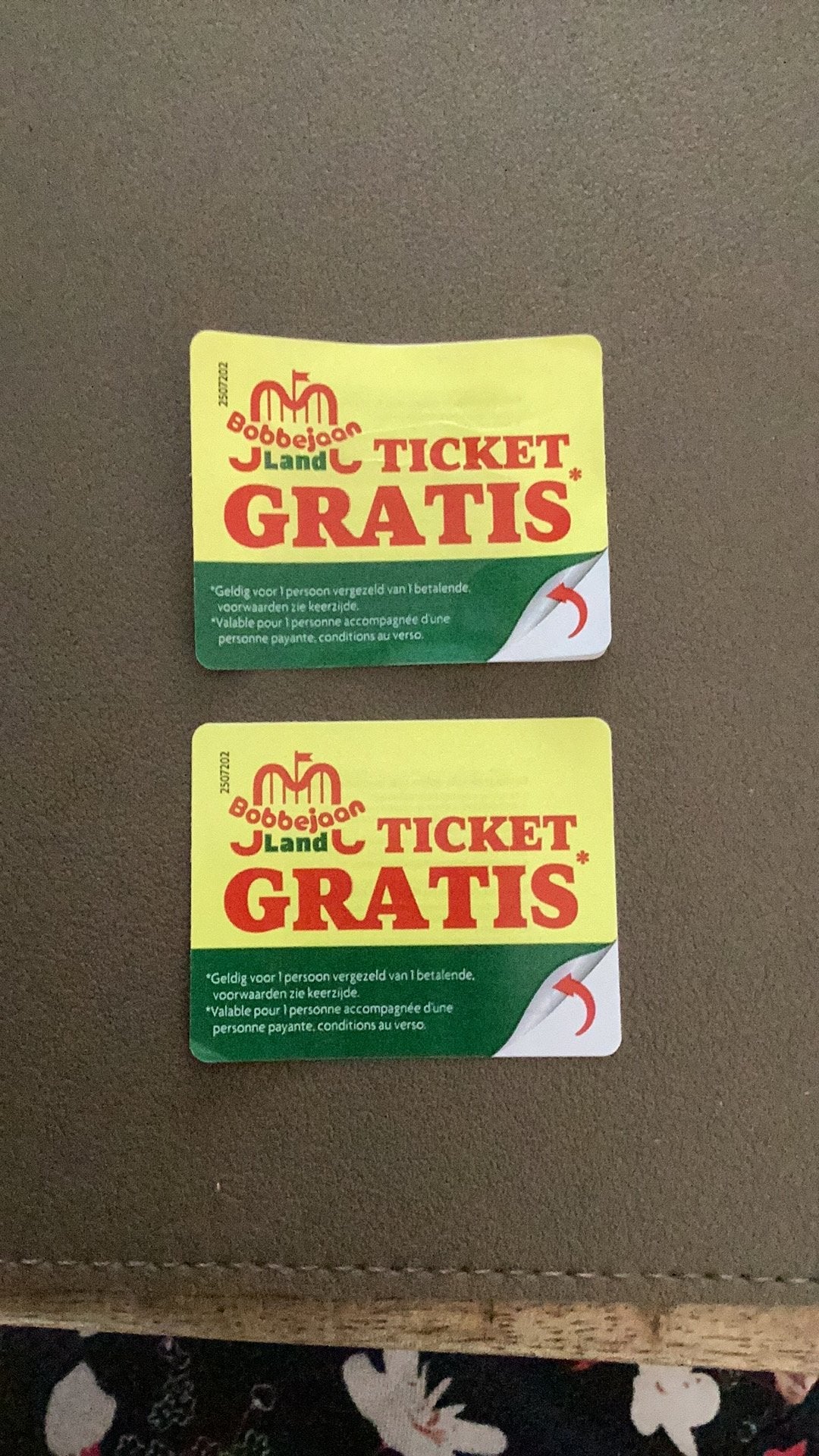 Code voor gratis Bobbejaanland ticket icm een betalende, Eén persoon, Ticket of Toegangskaart