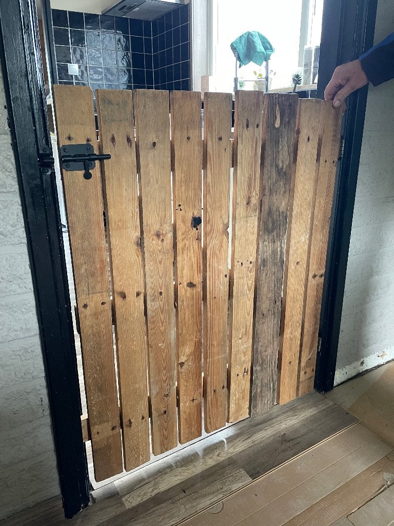 Houten Palletdeur / hekje, Ophalen, Gebruikt, 80 tot 100 cm, Overige typen