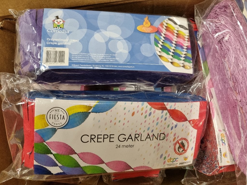 Partij crêpeslingers, Ophalen of Verzenden, Nieuw, Versiering, Verjaardag