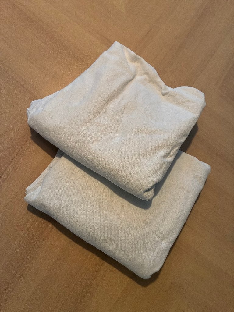 matrasbeschermer molton waterdicht 90x200cm (2 stuks), Ophalen, Gebruikt, Eenpersoons, Wit