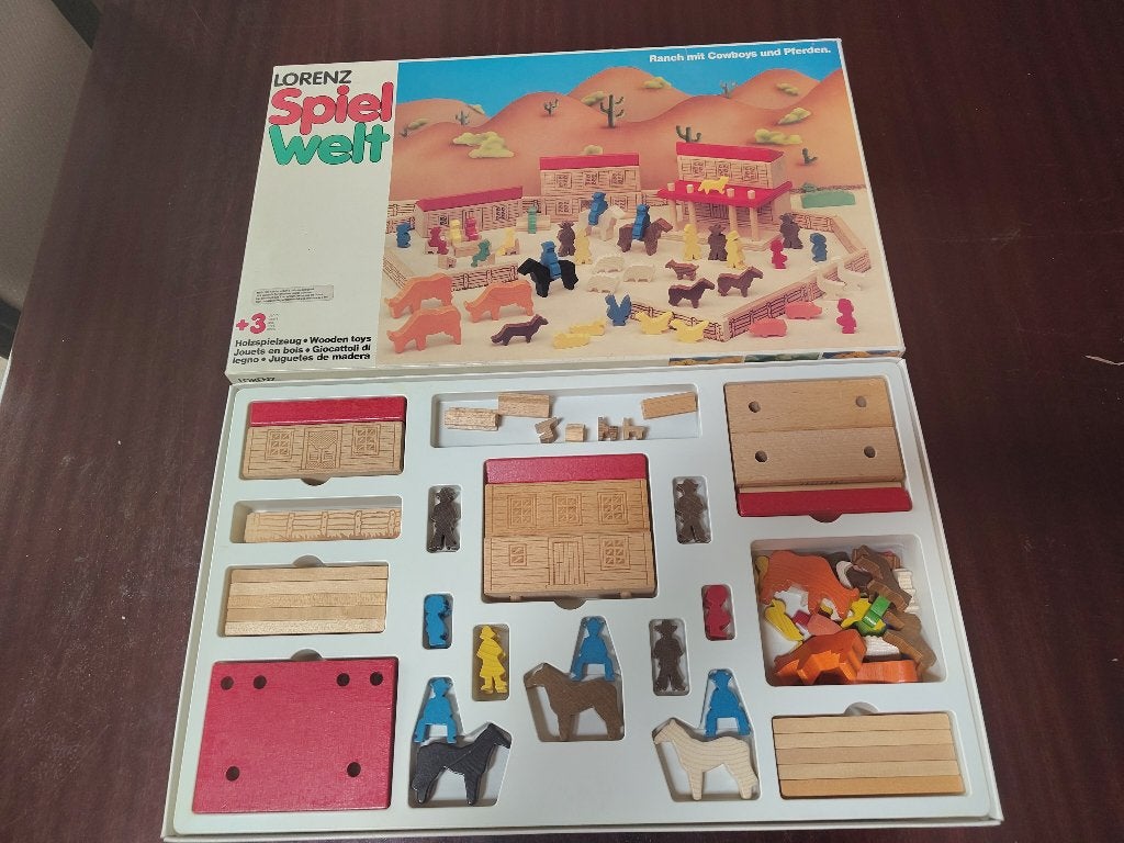 Ranch mit Cowboys und Pferden van Lorenz in originele doos, Ophalen of Verzenden, Zo goed als nieuw