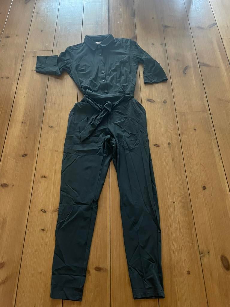 Mooie antracietgrijze travelstof jumpsuit Studio Anneloes, L, Verzenden, Zo goed als nieuw, Maat 42/44 (L), Grijs