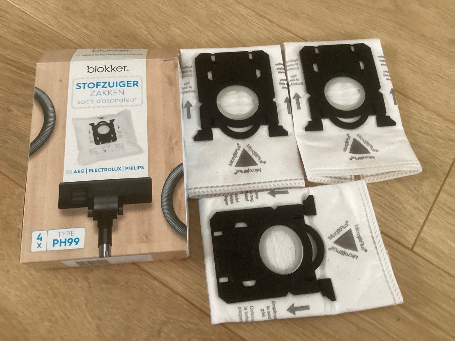 Drie nieuwe stofzuiger zakjes PH99, Witgoed en Apparatuur, Stofzuigers, Ophalen of Verzenden